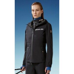 Moncler Grenoble Valles Jacket Women’s Size 2 US 6 Black GORE-TEX Hooded NWT
